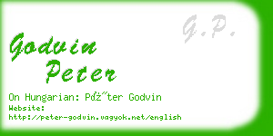 godvin peter business card